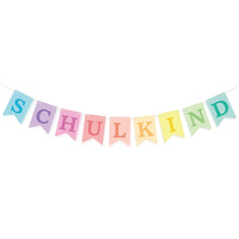 Einschulung Mädchen Girlande Pastell Papier Deko Kit
