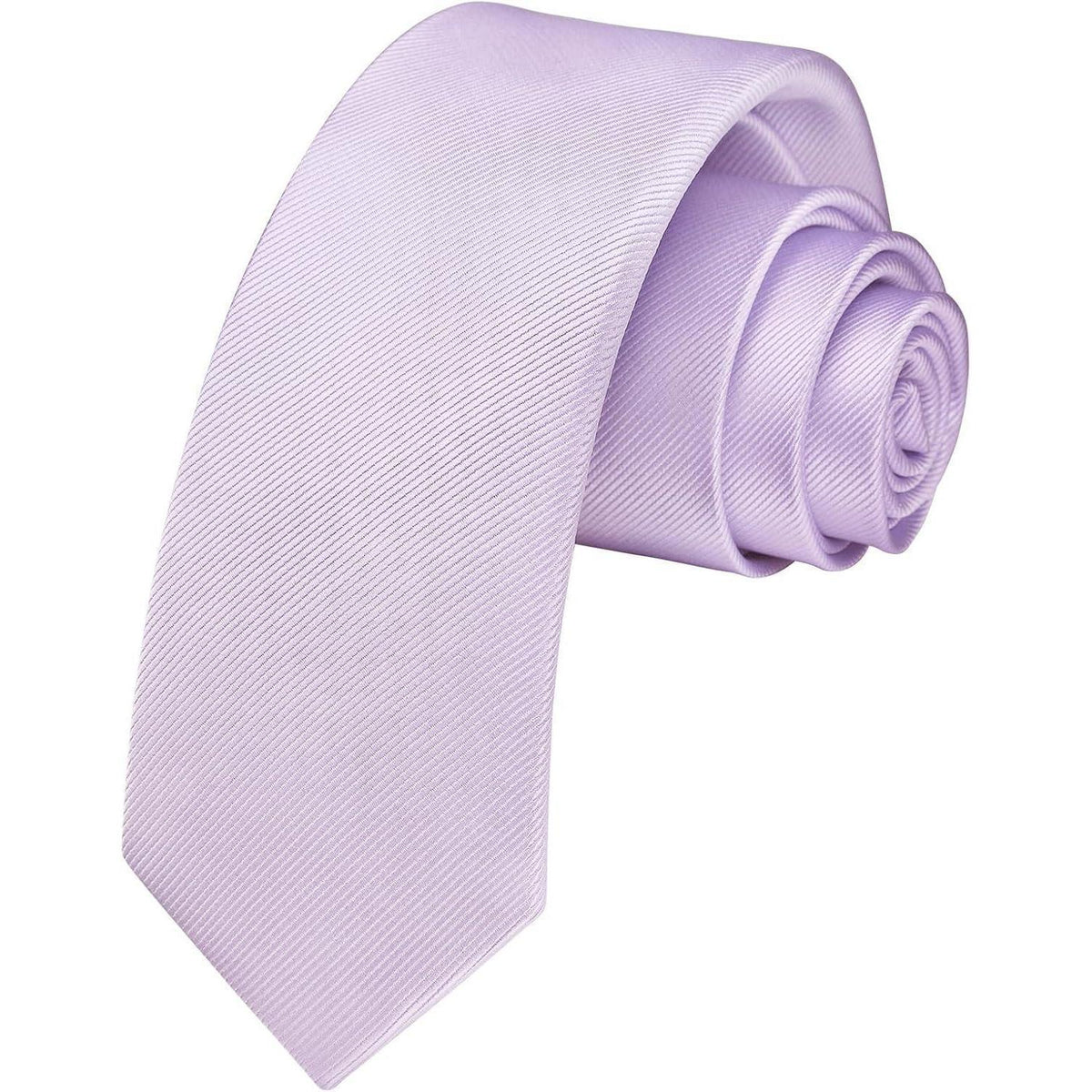Herren Krawatte schmal einfarbig Seide Flieder 6cm