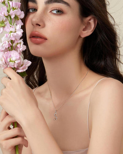 Mesovor Initiale Kette Silber 925 Zirkonia Schmuck Geschenke Mutter Schwester