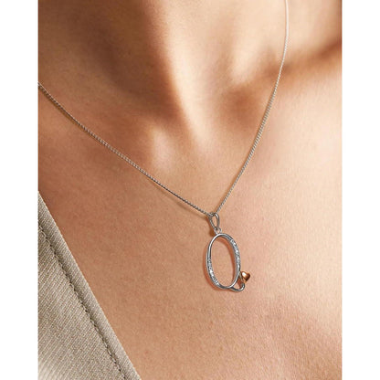 Initiale Kette Silber 925 mit Zirkonia, Buchstabe