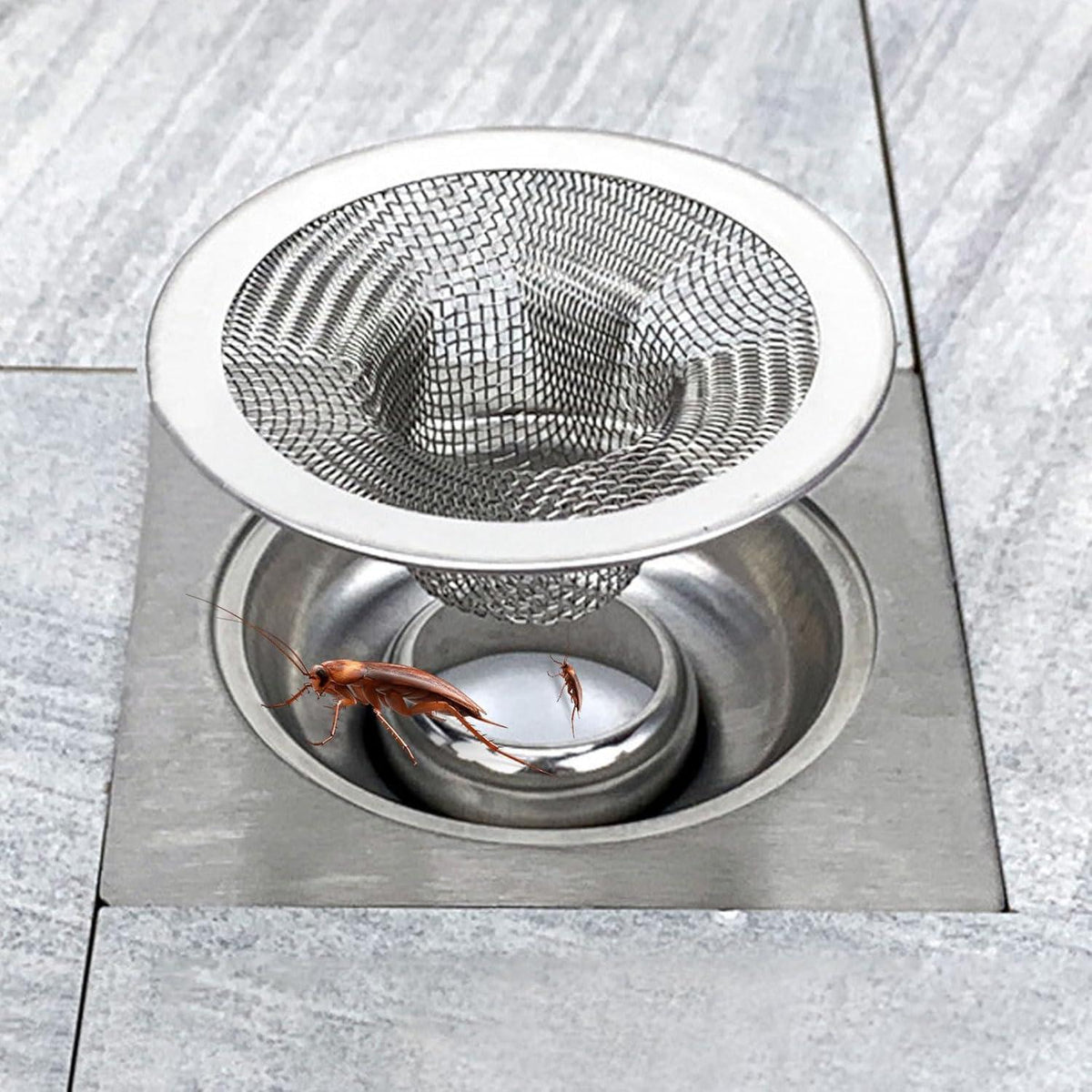 Edelstahl Haarsieb 7cm – Feinmaschig & Rostfrei für Bad & Küche