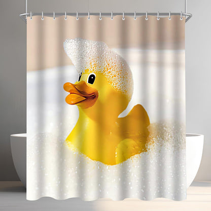 Duschvorhang Gelbe Ente 180x200cm Antischimmel Wasserabweisend Textil