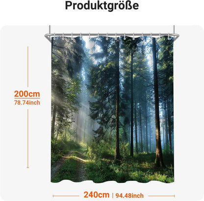 Duschvorhang Sunshine Forest 240x200 cm wasserabweisend antimikrobiell