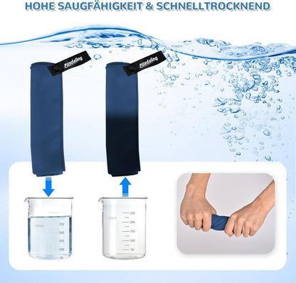Schnelltrocknendes Mikrofaser Handtuch 3er Set für Fitness & Strand Bücher