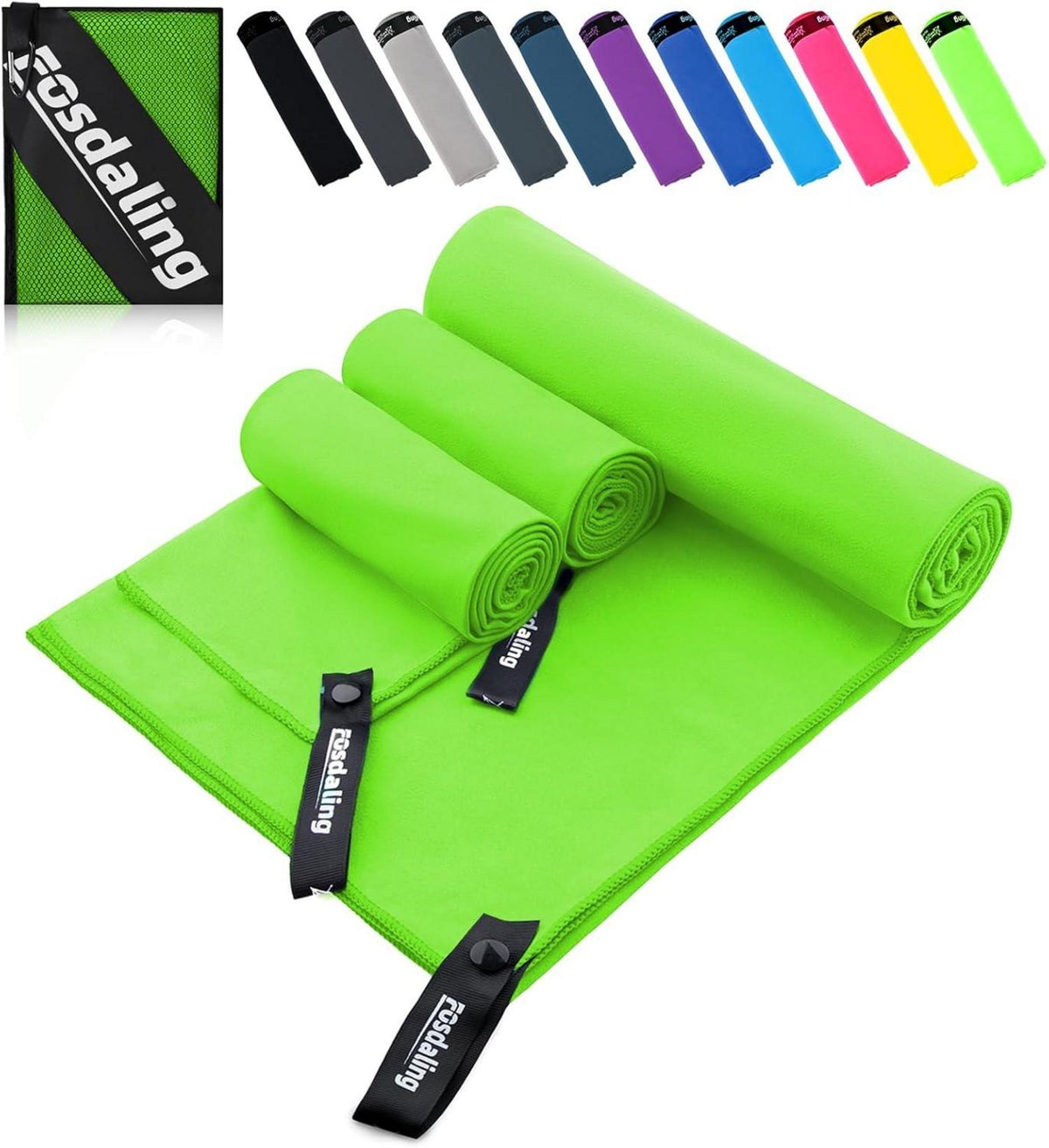 Schnelltrocknendes Mikrofaser Handtuch Set für Sport & Strand
