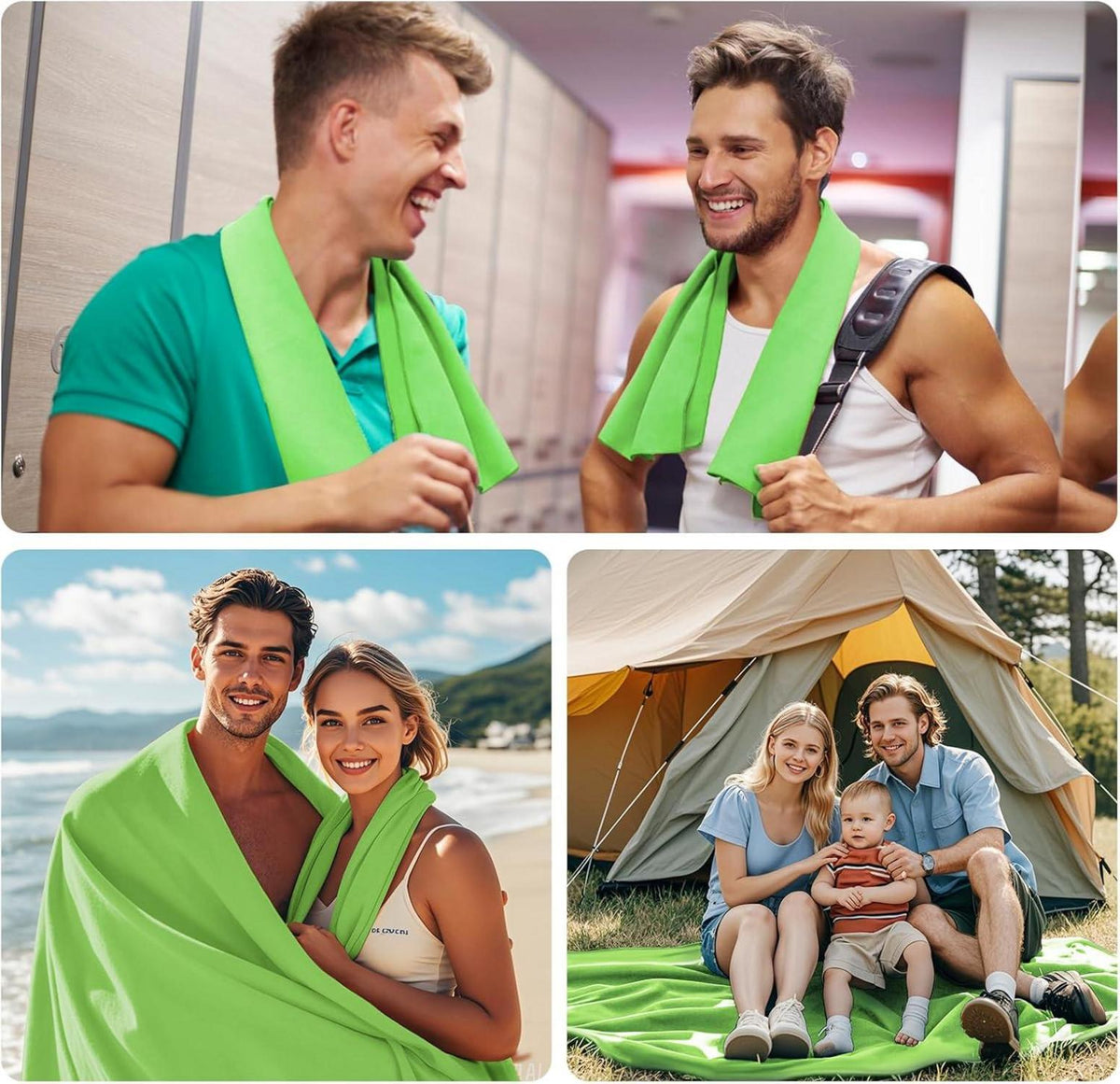 Schnelltrocknendes Mikrofaser Handtuch Set für Sport & Strand