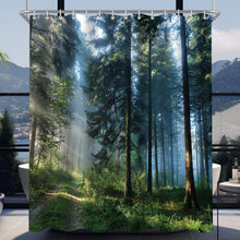 Duschvorhang Sunshine Forest 180x180cm Anti-Schimmel, Wasserabweisend