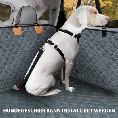 Hundedecke Auto Rückbank – Wasserdicht & Kratzfest mit Sicherheitsgurt