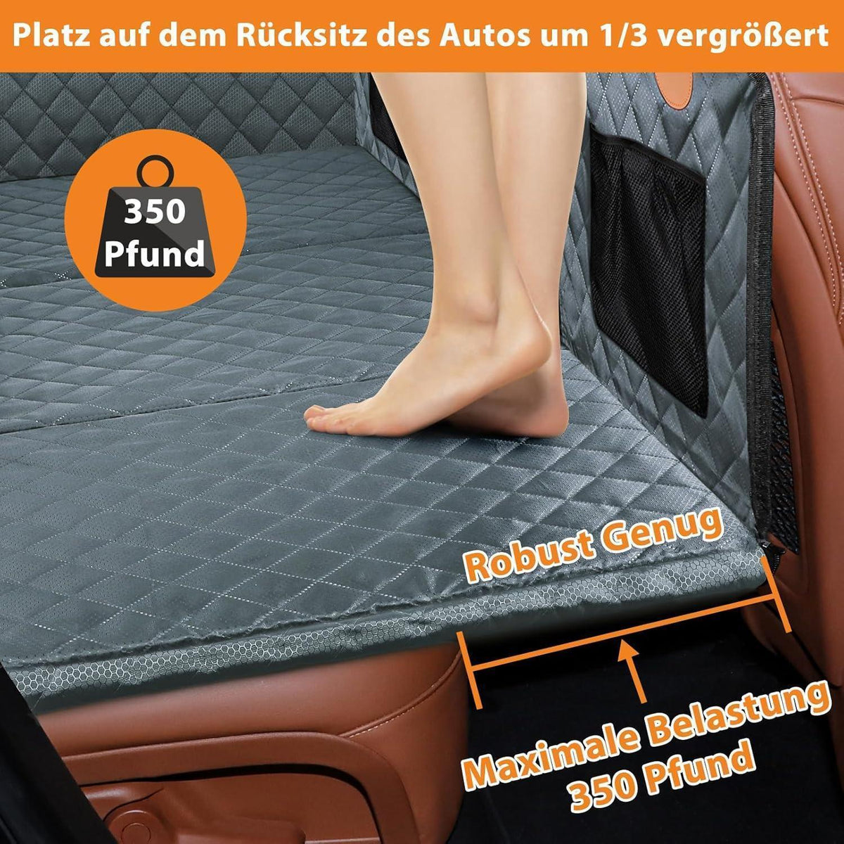 Hundedecke Auto Rückbank – Wasserdicht & Kratzfest mit Sicherheitsgurt