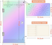 Drehbarer Acryl Schmuckständer mit Samt Tablett