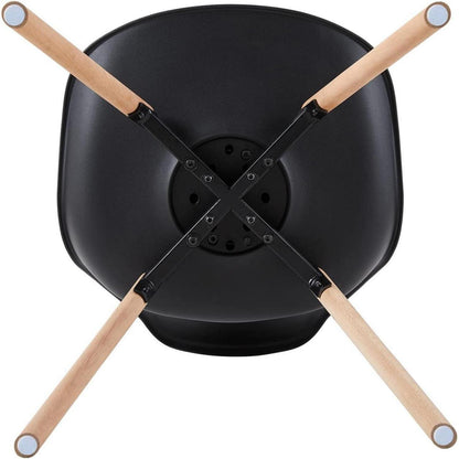 Esszimmergruppe Weißer Tisch + 4 Schwarz Stühle – Modernes Küchentisch-Set