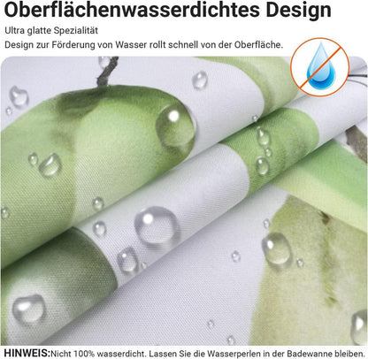 Duschvorhang 180x180cm Klare Blätter Antischimmel Polyester