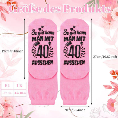 Geburtstags Socken Damen Baumwolle – Geschenkidee 40. Geburtstag