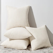 Kissenbezug Samt Deko 4er Set 50x50cm Creme