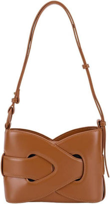 Kleine Vintage Handtasche Damen Schultertasche Crossbody Bag braun