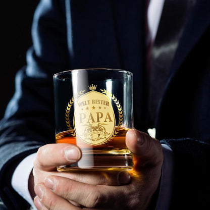 Personalisiertes Whisky Glas Set für Papa - Vatertagsgeschenk