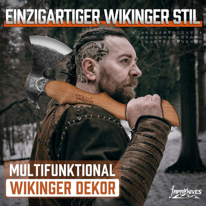 Handgeschmiedete Wikinger Axt 38cm für Holzspalten & Outdoor