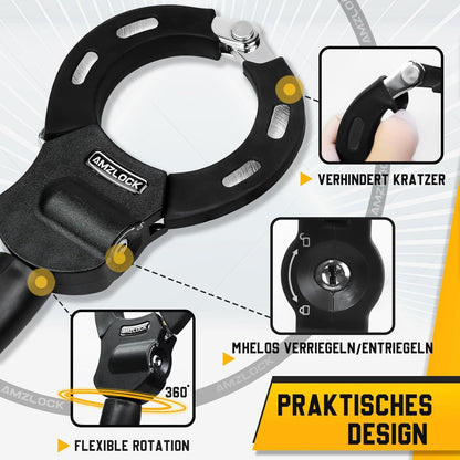 AMZLOCK E Scooter Schloss 8mm Dicke Kettenschloss 1.6kg/75cm