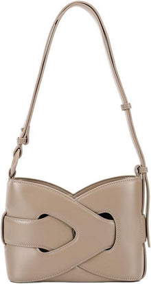 Kleine Vintage Handtasche Damen Retro Schultertasche PU-Leder Grau