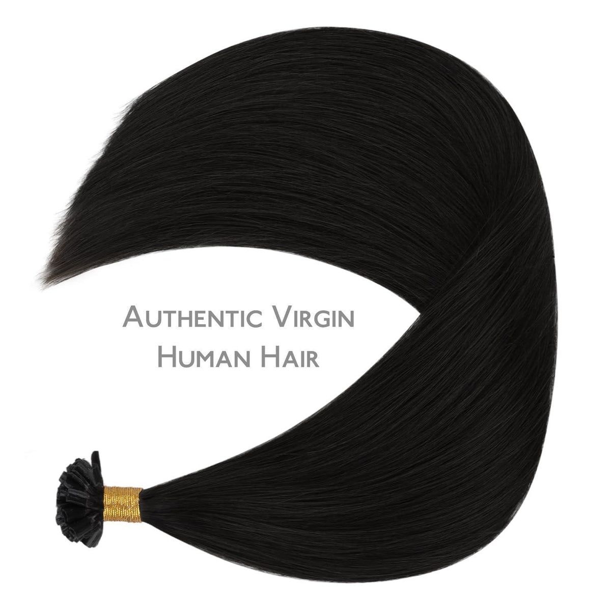 Echthaar Extensions U-Tip Tief Schwarz 50cm