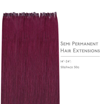 Echthaar Extensions U-Tip Burgund 55cm - 50g