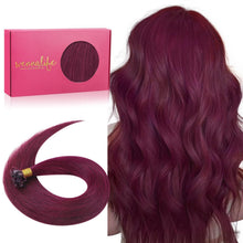 Echthaar Extensions U-Tip Burgund 50cm - 50g