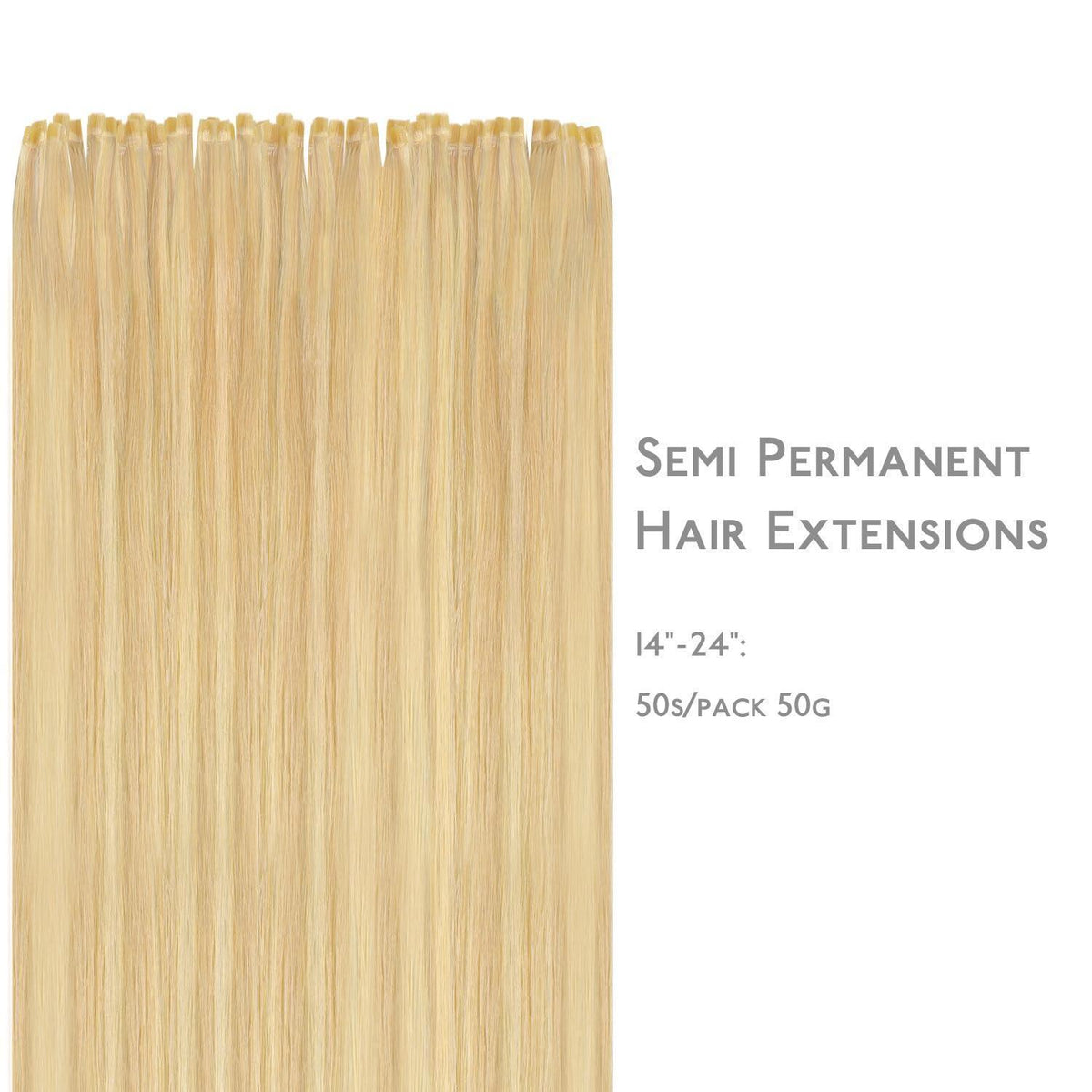 Echthaar Extensions Bonding Hellblond Highlights 50cm