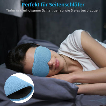 Schlafmaske 99,99% Lichtblockierend Blau