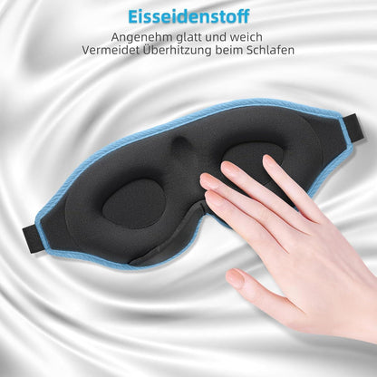 Schlafmaske 99,99% Lichtblockierend Blau
