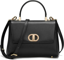 Handtasche Damen Leder Umhängetasche Crossbody Schwarz