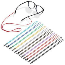 12er Set Nylon Brillenbänder – Bunt & Verstellbar