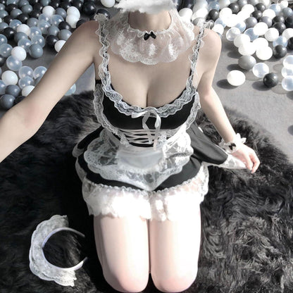 Sexy Maid Kostüm Halloween Karneval Cosplay Damen Maid Outfit