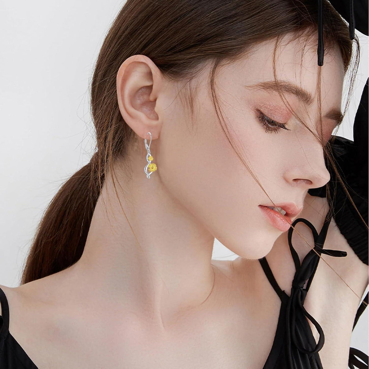 Gänseblümchen Ohrringe 925 Sterling Silber Blumen Ohrstecker