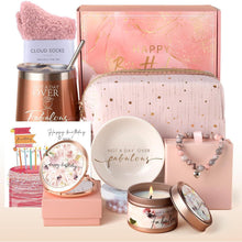 Geschenkset für Frauen, Geburtstag, Rose Gold, Entspannung, 9 Teile