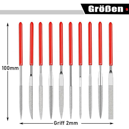 Mini Diamant Nadelfeilen Set – 10 Modelle für Modellbau & Handwerk