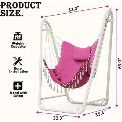 Hängesessel mit Ständer – Rosa, Komfort & Stabilität für Drinnen & Draußen