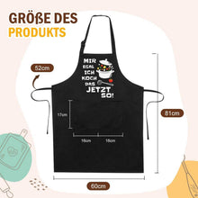 Kochschürze Schwarz Baumwolle Grillschürze Herren Damen