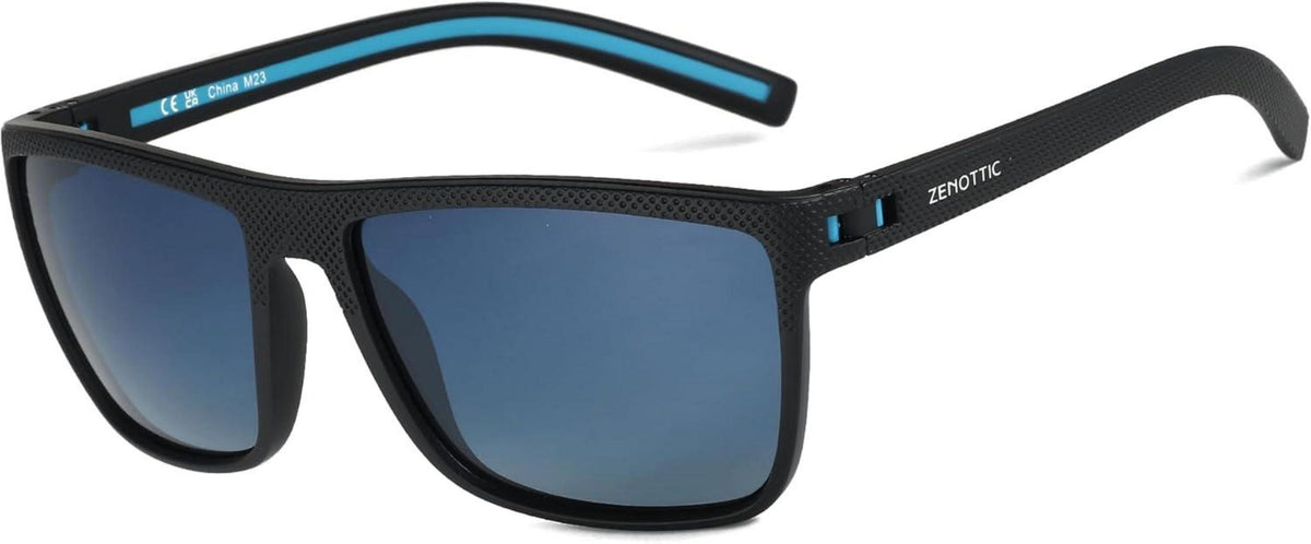 Polarisierte TR90 Quadrat Sonnenbrille Herren UV400 Schutz Blau