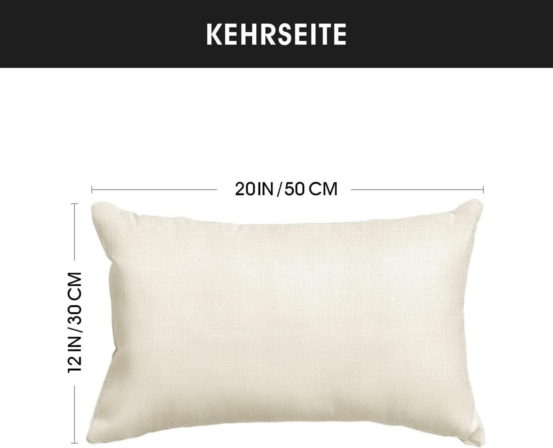 Herbst Kürbisse Streifen Ahornblätter Kissenbezüge 4er Set 30x50 cm Braun