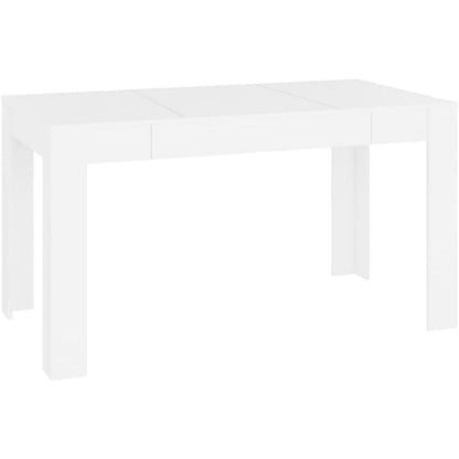 Weißer Esstisch Holzwerkstoff 140x74,5x76 cm – Unikat