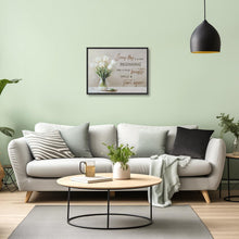 Motivierendes Poster Weiß Blumen Leinwandbild Spruch Deko