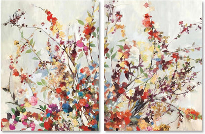 Wildblumen Leinwand Poster Vintage Blume Wandbild 12x16 Wohnzimmer