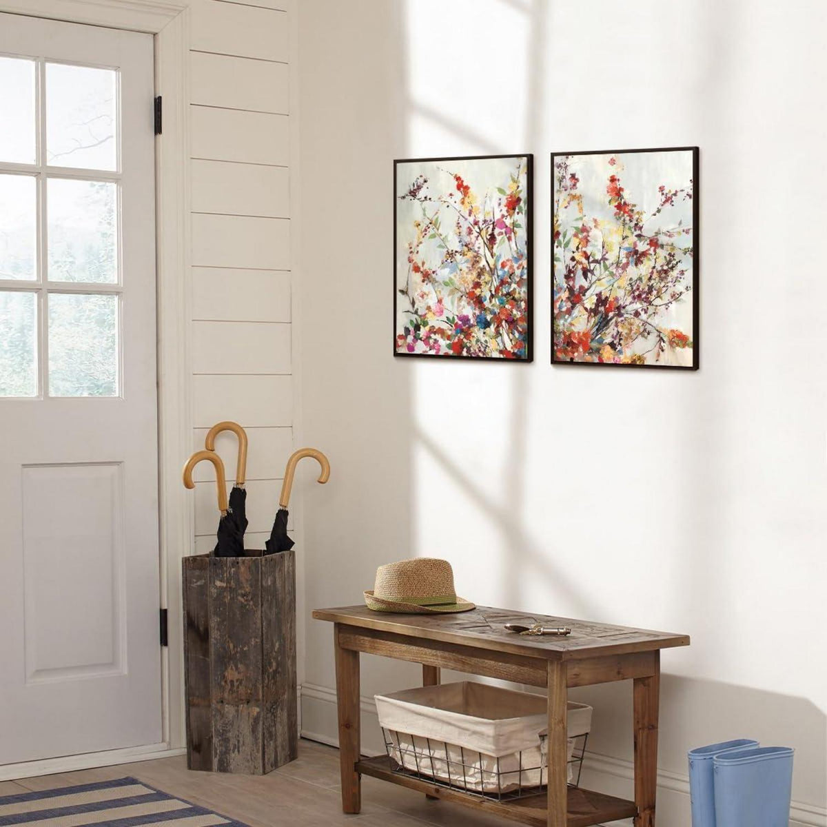 Wildblumen Leinwand Poster Vintage Blume Wandbild 12x16 Wohnzimmer