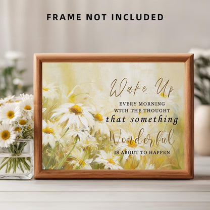Inspirierendes Blumen Wandposter Zitat Wohnzimmer Deko 30x40 cm