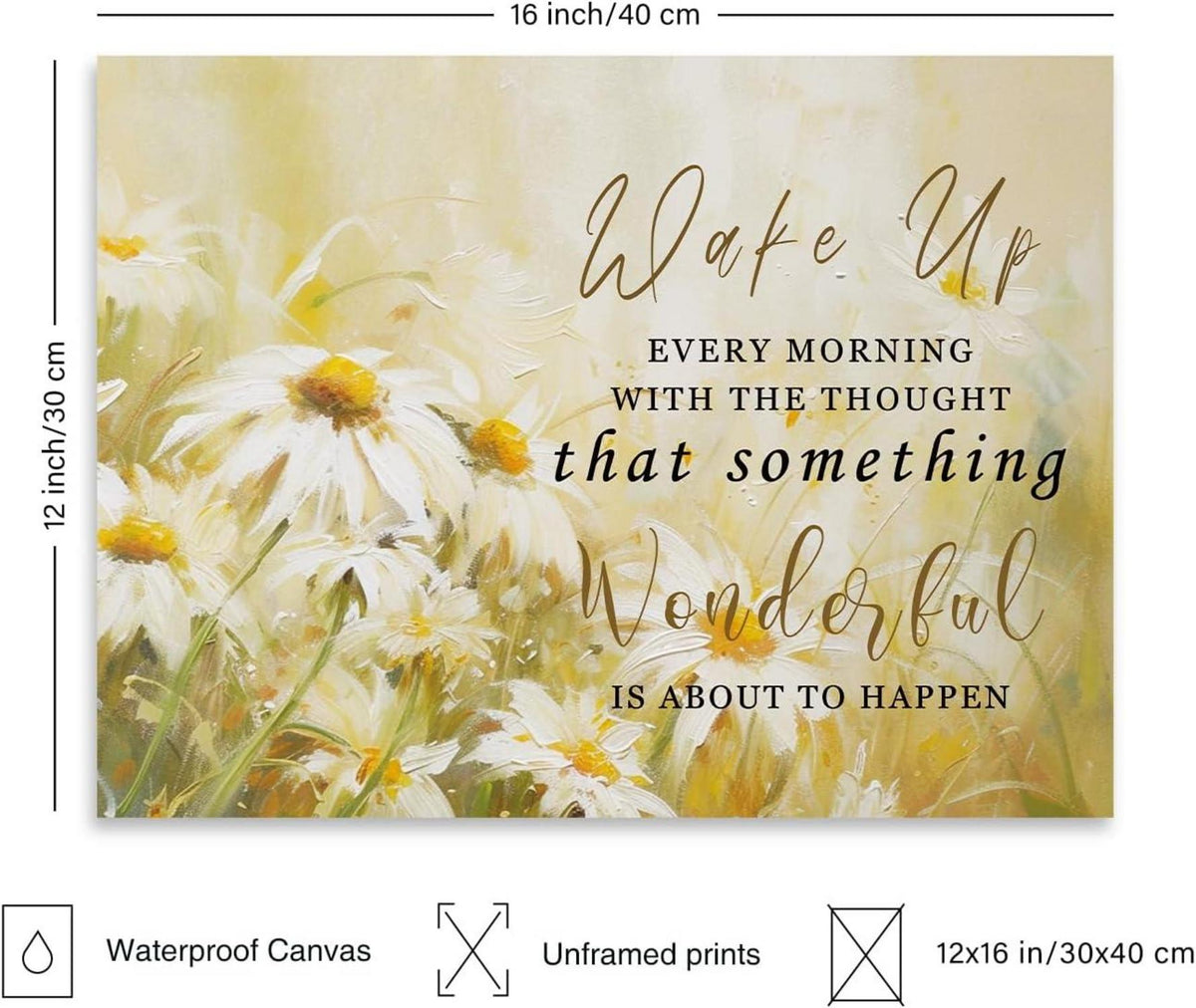 Motivierendes Wandposter Inspirierende Zitate Gänseblümchen 30x40cm