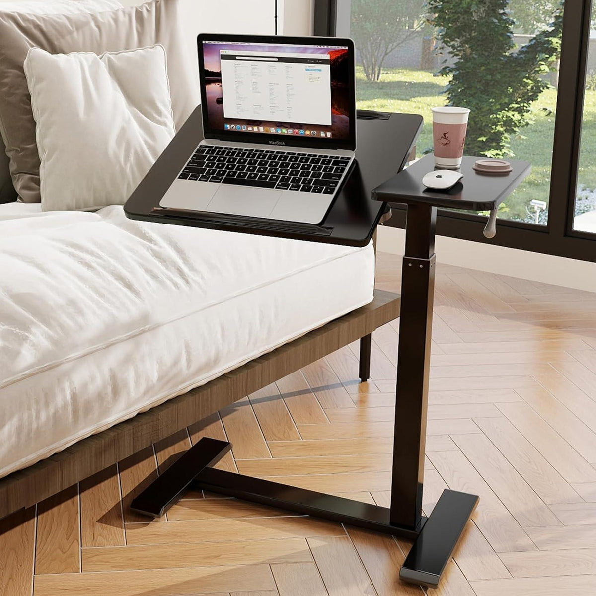 Höhenverstellbarer Laptoptisch mit Rollen und Neigungsfunktion