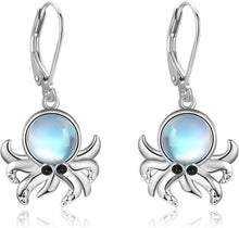 925 Sterling Silber Oktopus Ohrringe Meerestier Schmuck Geschenk