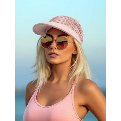 Damen Sonnenvisor mit großer Krempe & UV-Schutz