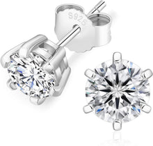 Moissanite Ohrringe 925 Silber 2,0 Karat Rundschliff VVS1 D