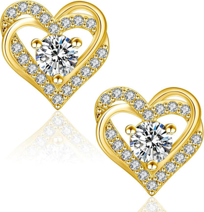Moissanite Ohrringe Damen 925 Silber 1,0/2,0 Karat Halo